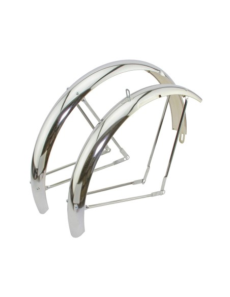 26 Classic Standard Balloon Fender Set Chrome.